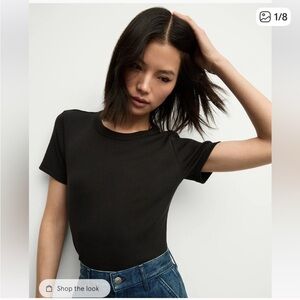 Veronica Beard Pruitt Black thong Bodysuit XS